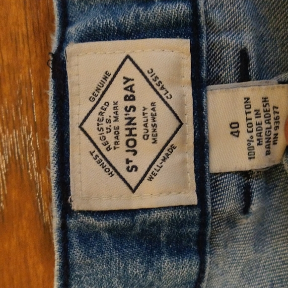 St John's bay men blue jean shorts - Picture 6 of 8